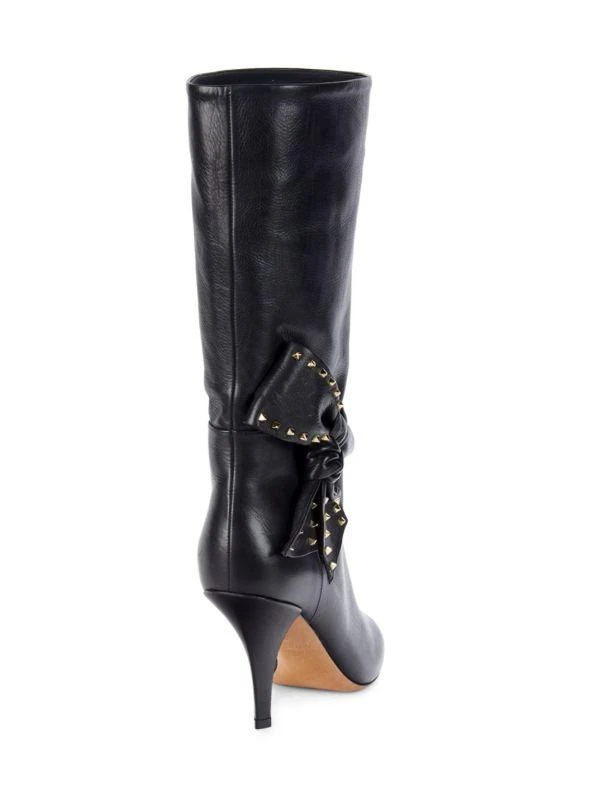 Valentino Studded Bow Leather Boots 3