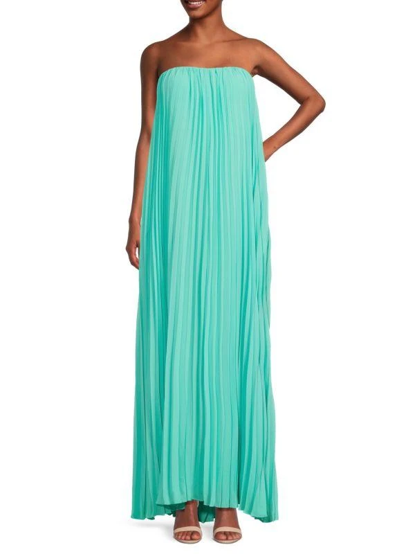 strapless open back dress Christian Dior Mini Dress w/Accordion Pleats – Rachel Zabar Vintage main image 1