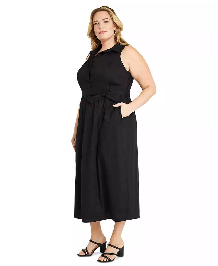 Maggy London Plus Size Belted Shirtdress 4