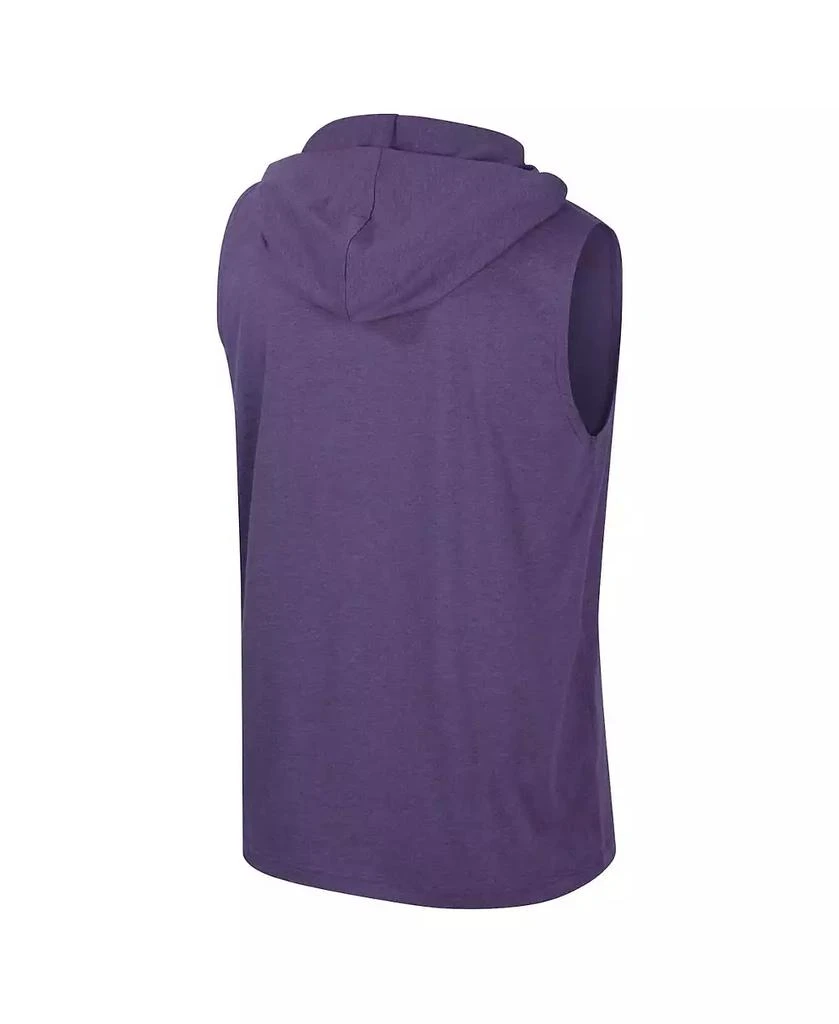 Colosseum Men's Heather Purple LSU Tigers Varsity Sleeveless Hoodie Tank Top 2