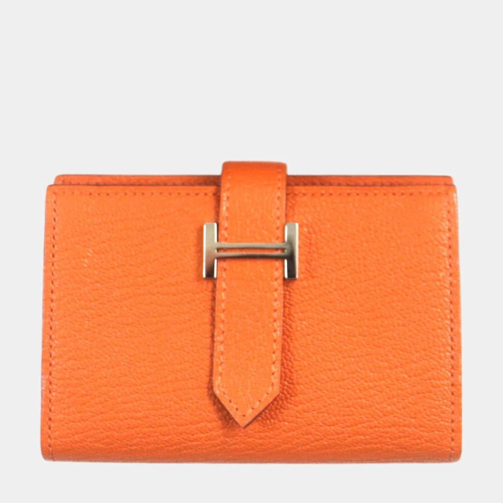 Hermes Hermes Bearn Mini Orange Bi-fold Wallet 2
