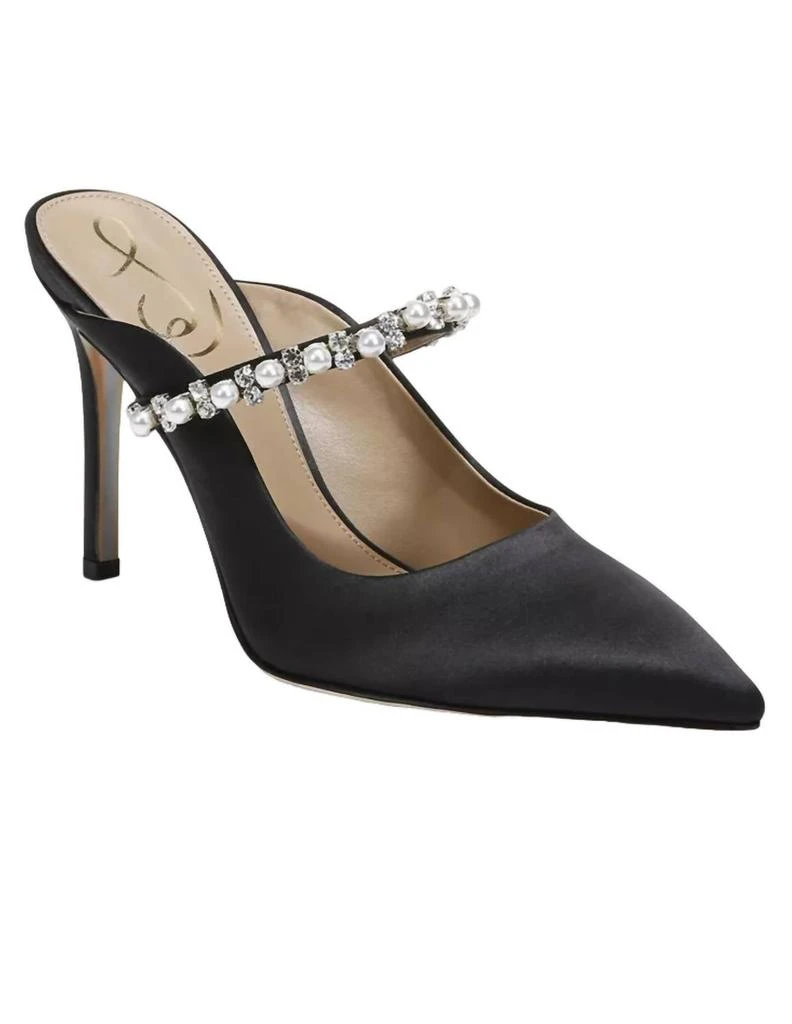 Sam Edelman Hyland Heels In Black Satin 1