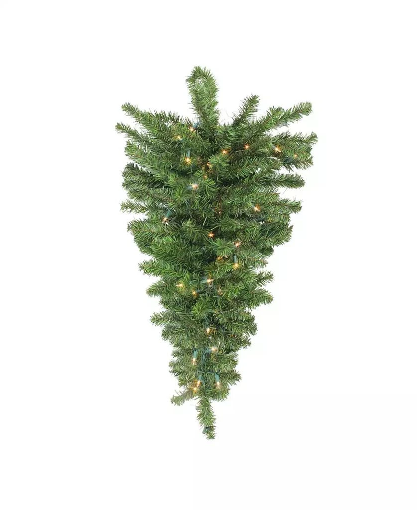 Northlight 30" Pre-Lit Canadian Pine Artificial Christmas Teardrop Door Swag - Clear Lights 1