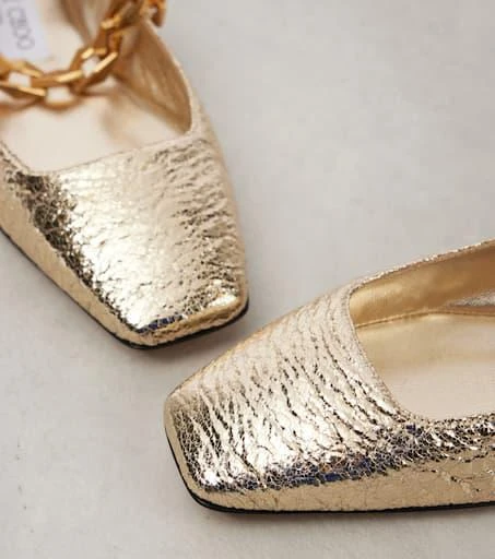 Jimmy Choo Diamond Tilda metallic leather Mary Jane flats 5