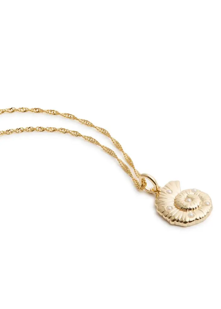 DAISY LONDON Shell 18kt gold-plated necklace 4