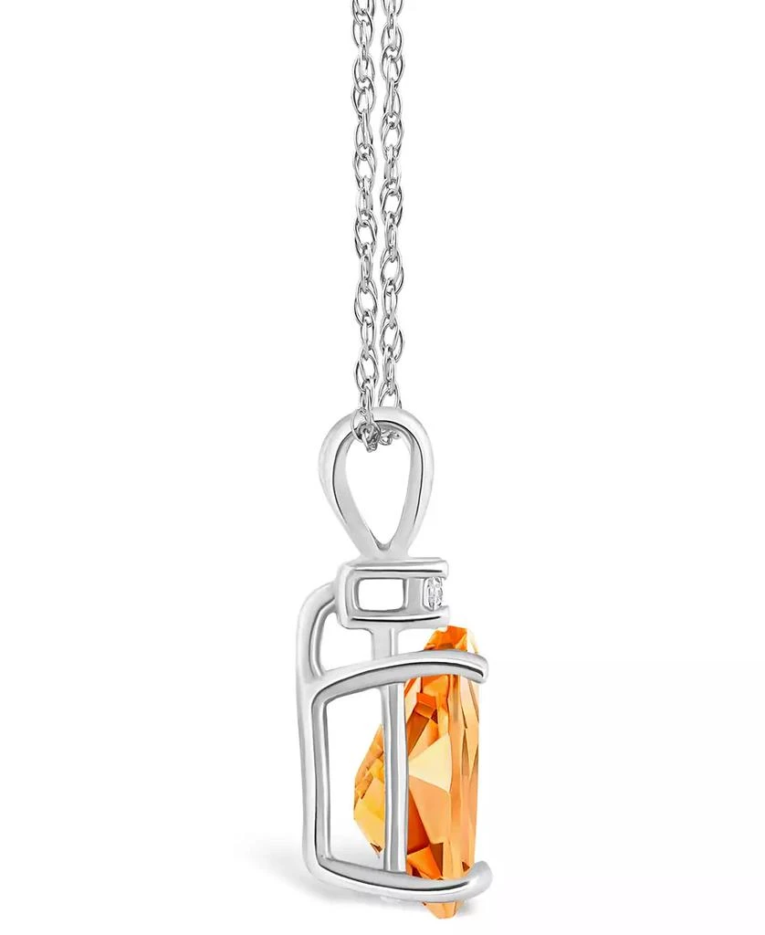 Macy
s Citrine (1 ct. t.w.) and Diamond Accent Pendant Necklace in 14K Yellow Gold or 14k White Gold 3