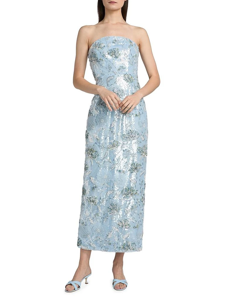 Jasmine Sequined Strapless Column Dress  On Sale Now with Up to 63% Off |  Discover Exclusive Deals & Savings at BeyondStyle  Authentic Milly  strapless|column gown|women's|Women's|modern|dresses|contemporary|women's  apparel|sequin|floor-length|floral ...