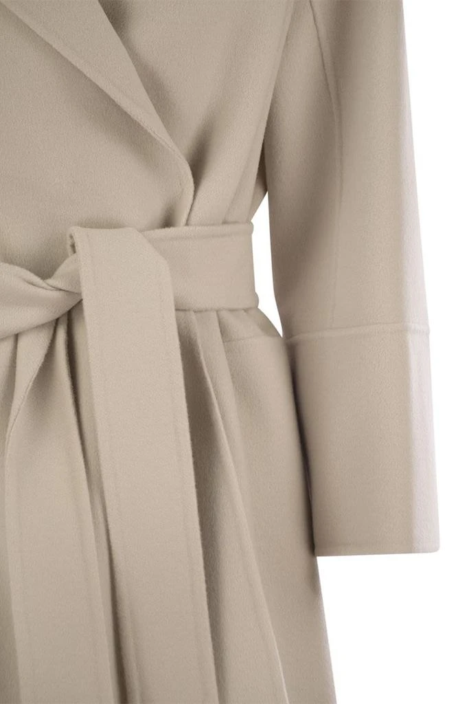 Max Mara ARONA YELLOW CLOTH COAT WITH BELT 4