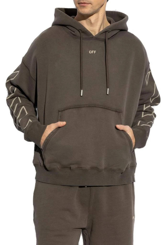 Off-White Off-White Logo Printed Drawstring Hoodie 2