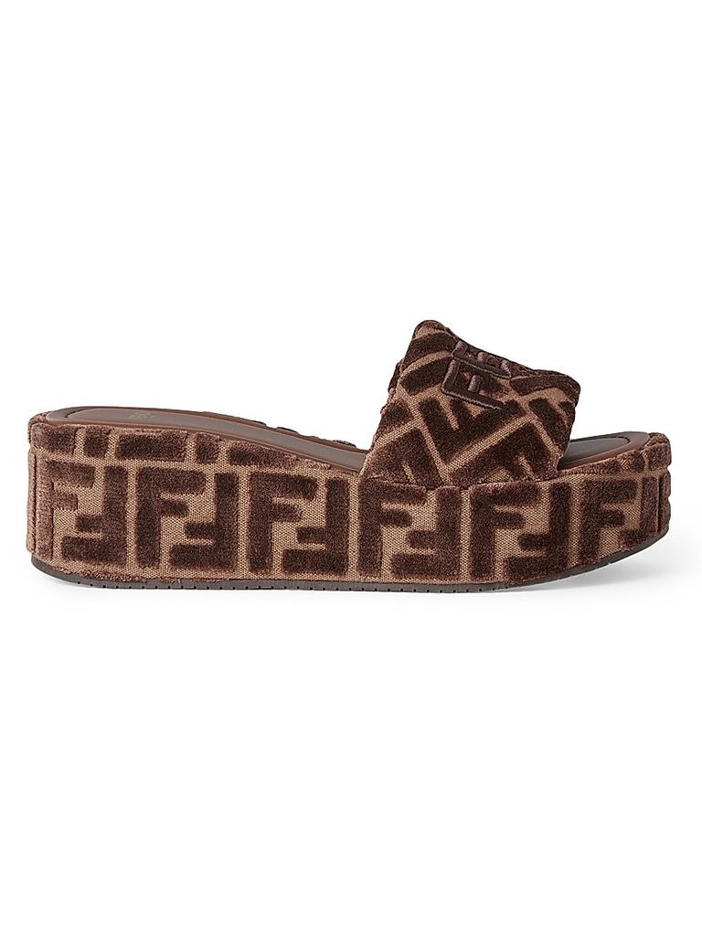 Fendi Sunshine 60MM Velvet Platform Sandals - Shoes - Free
