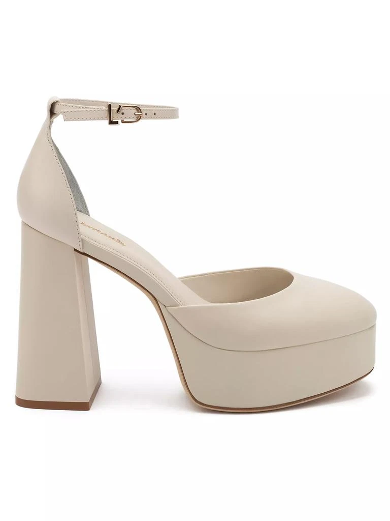 Larroudé Ari Leather Ankle-Strap Platform Pumps 1