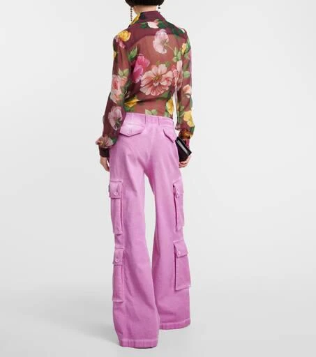 Dolce 
Gabbana Mid-rise cotton flared cargo pants 3