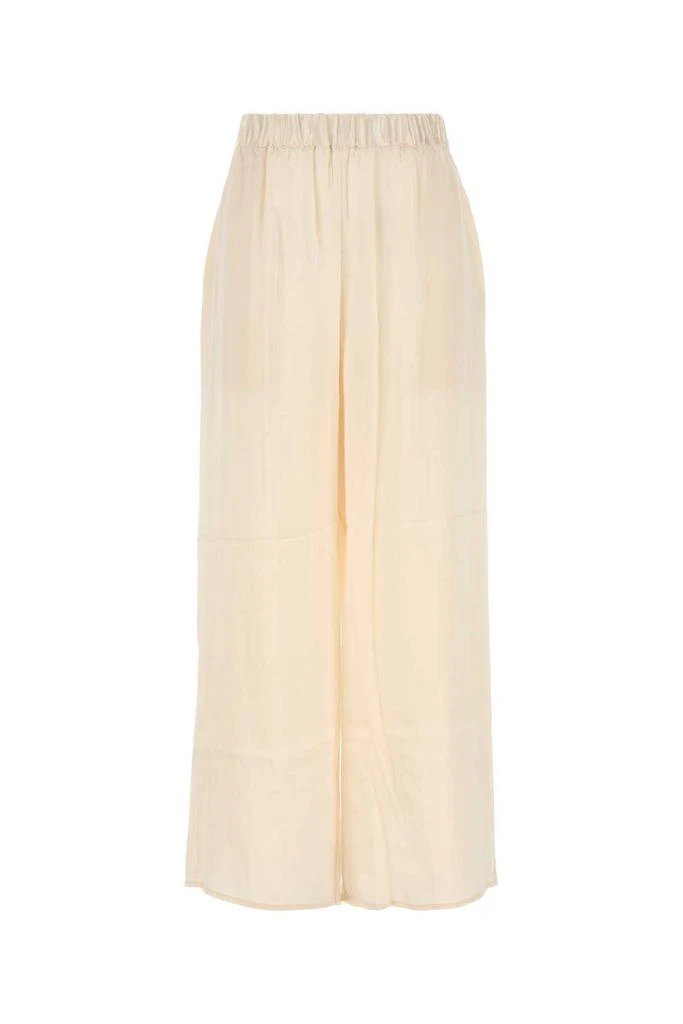 Le Kasha Ivory Silk Wide-leg Pant 1