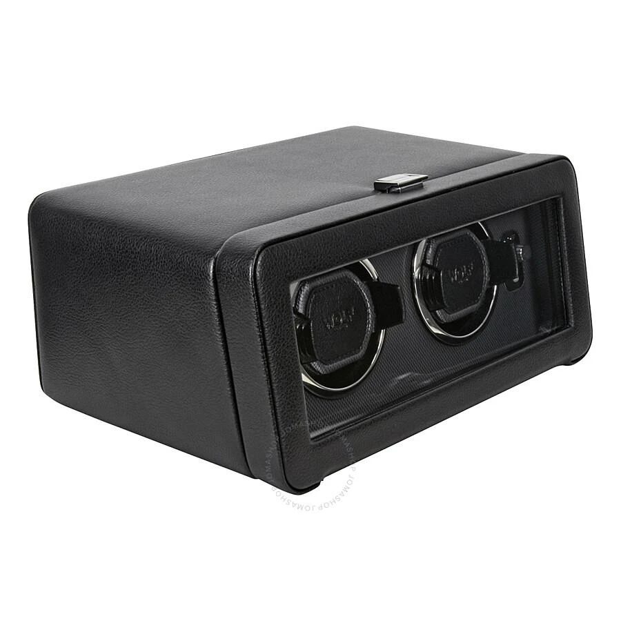 Wolf Windsor Module 2.5 Black Leather Double Watch Winder 4526029 2