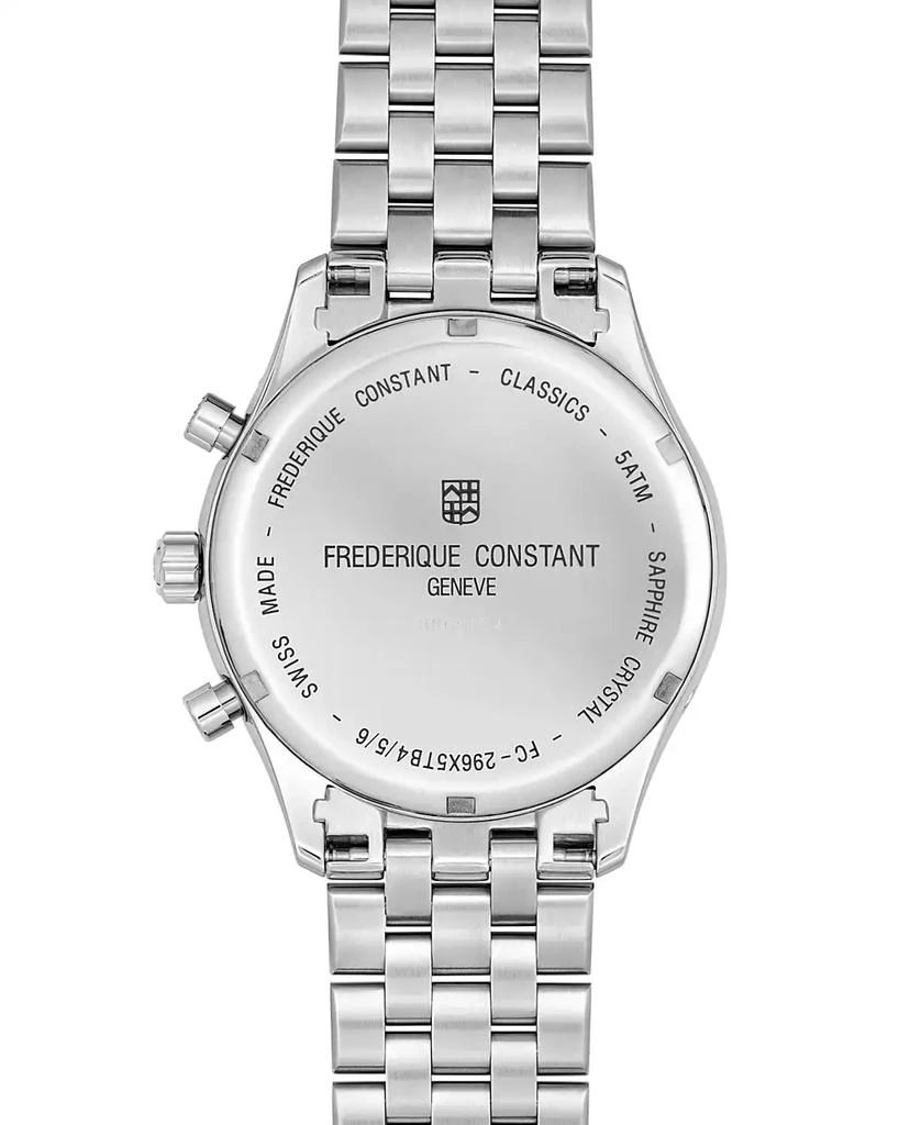 Frederique Constant Men's Swiss Chronograph Classics Stainless Steel Bracelet Watch 40mm 3