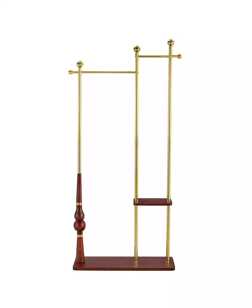 Streamdale Furniture 70" Industrial Coat Rack - Wood 
Steel, Double Hanger, Storage 3