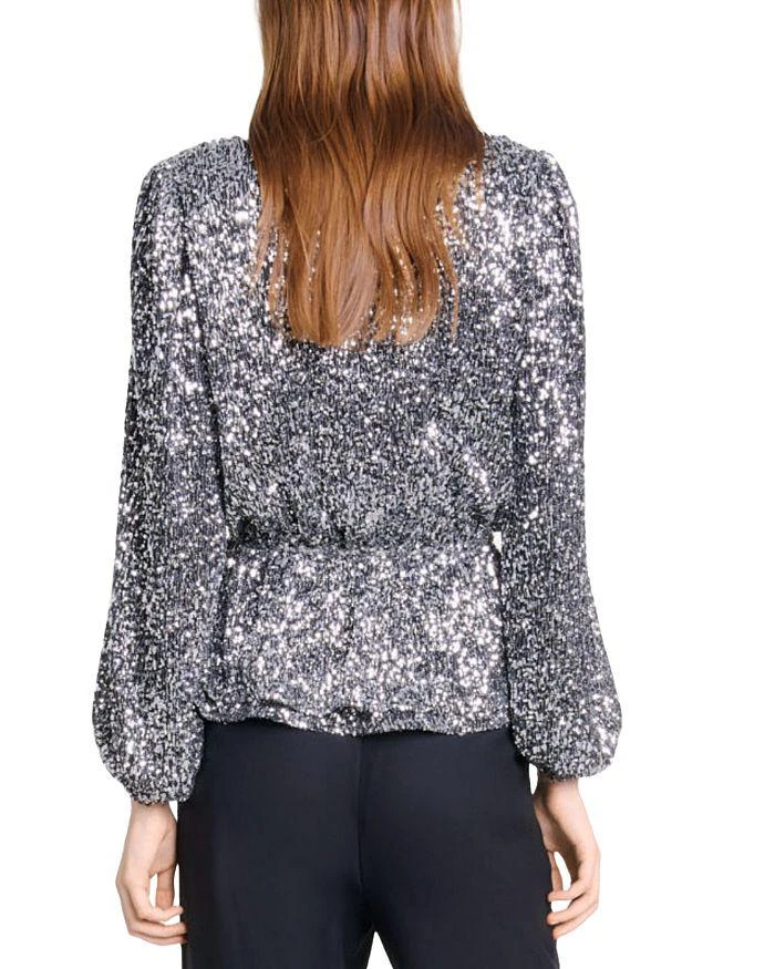 Maje Lanaly Sequined Top 3