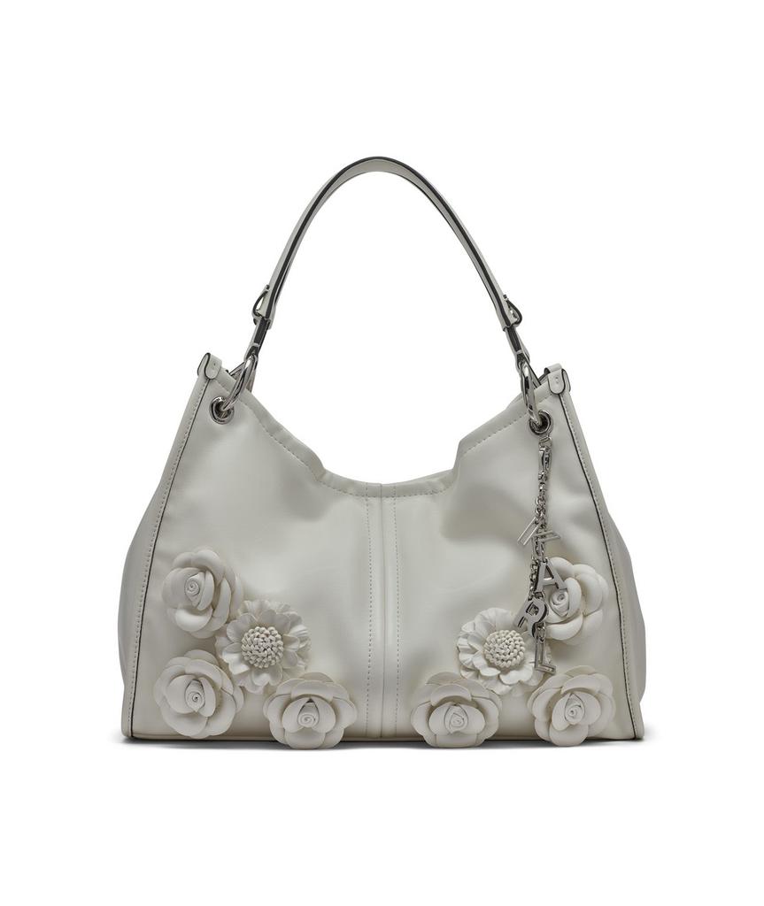 Karl Lagerfeld Paris LUCIENE MEDIUM TOTE WITH FLOWERS