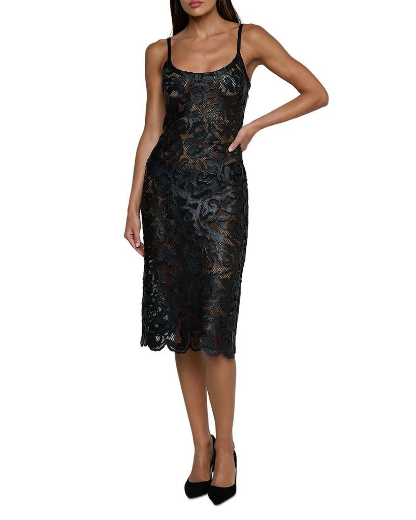 knee length dresses for ladies Yellow Strapless Laser Cut Lace Floral Detail Maternity Dress – PinkBlush main image 1