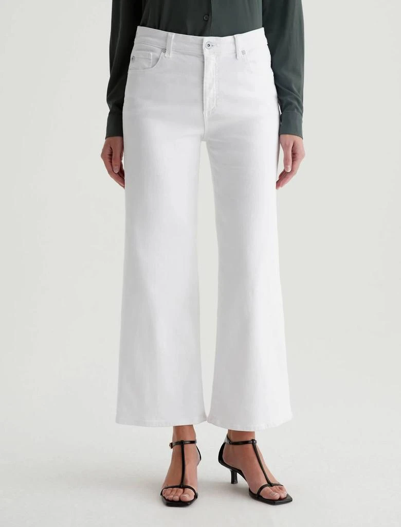 AG Jeans Saige Wide Leg Crop Jean In Gallery White 1