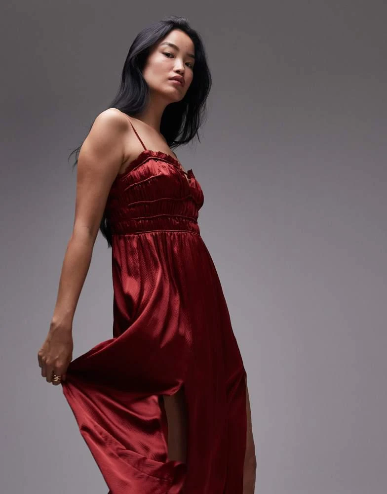 Shop Allsaints faelyn dress in rosewood red on Sale at BeyondStyle