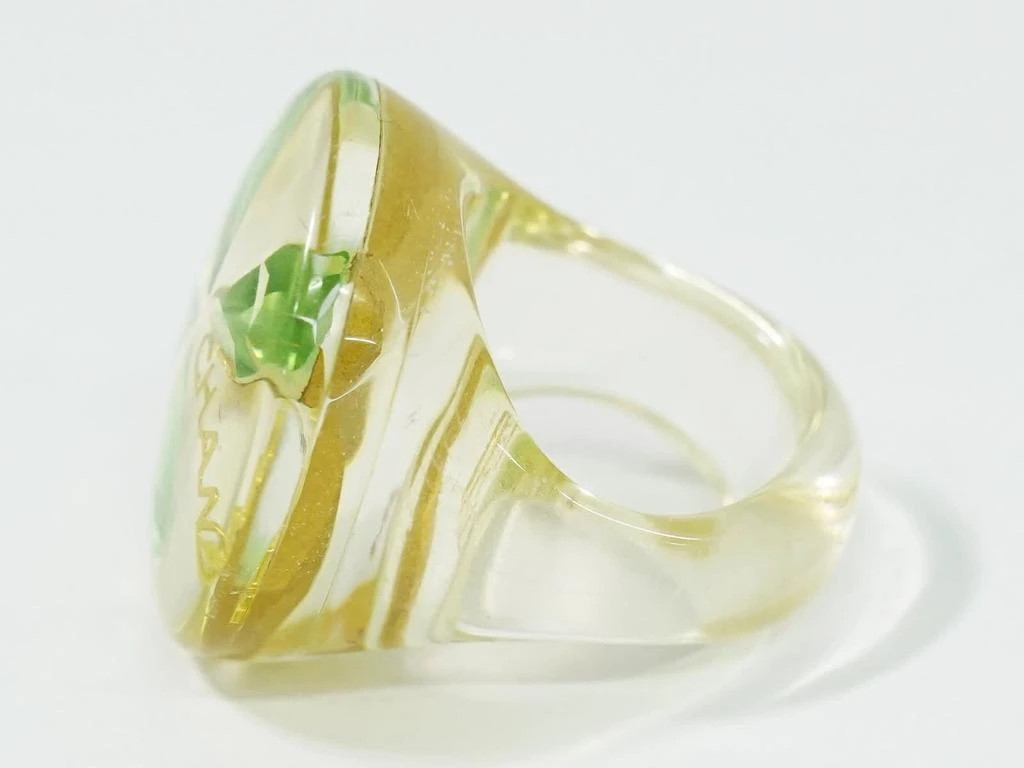 Chanel Clover Ring Resin Plastic Ring Jewelry (Pre-Owned) 2
