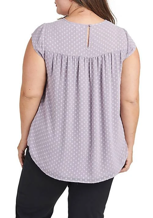 DR2 by Daniel Rainn By Daniel Rainn Cap Sleeve Blouse Top Plus Size 2