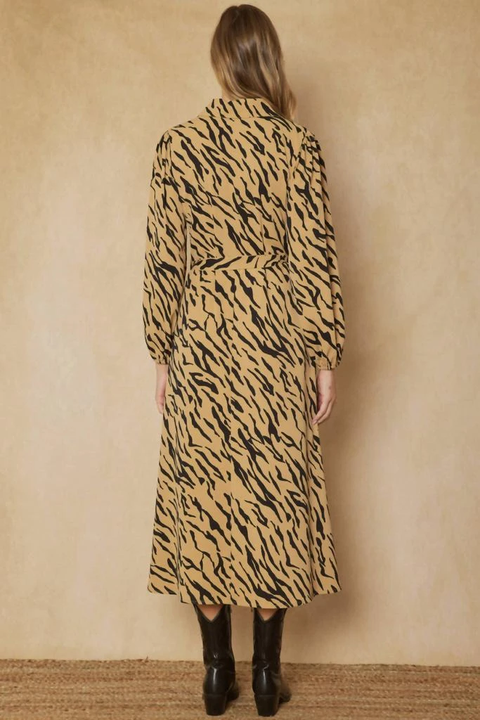 entro Button Up Maxi Dress In Camel 2