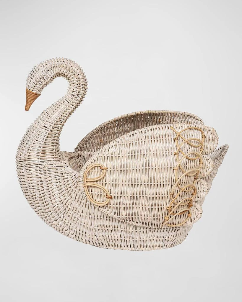 Juliska Provence Rattan Swan Basket 1
