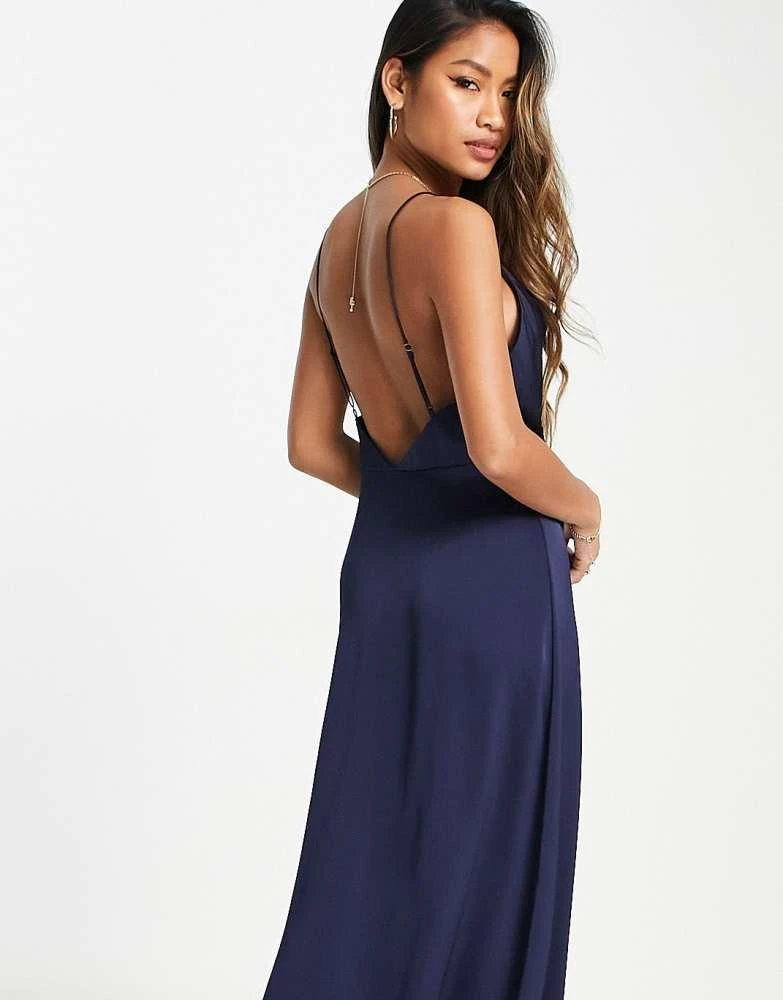 blue dress for baby girl Lepore Sequin Cowl Neck Maxi Dress main image 0