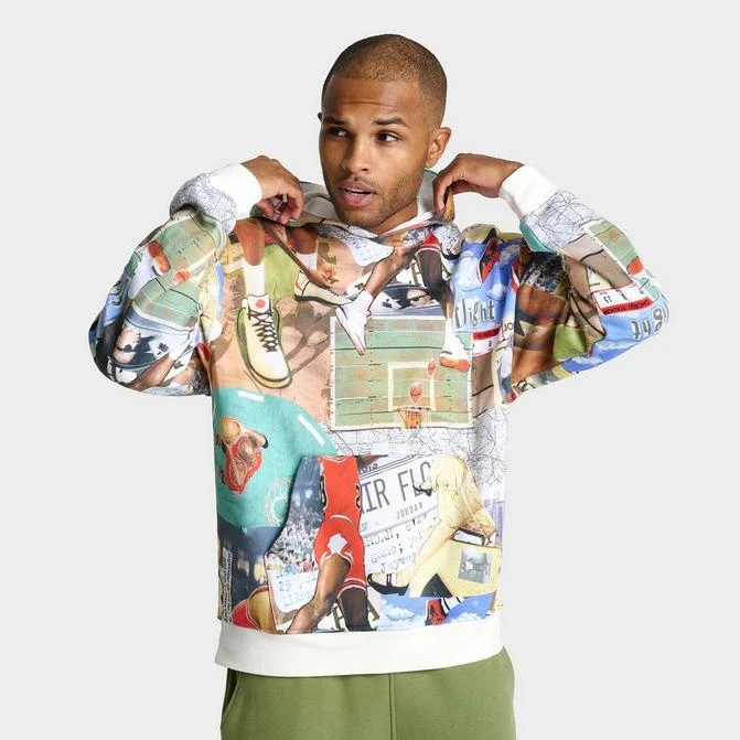 Jordan Men's Jordan Brooklyn Fleece Iconic Moments Printed Graphic Pullover Hoodie 1