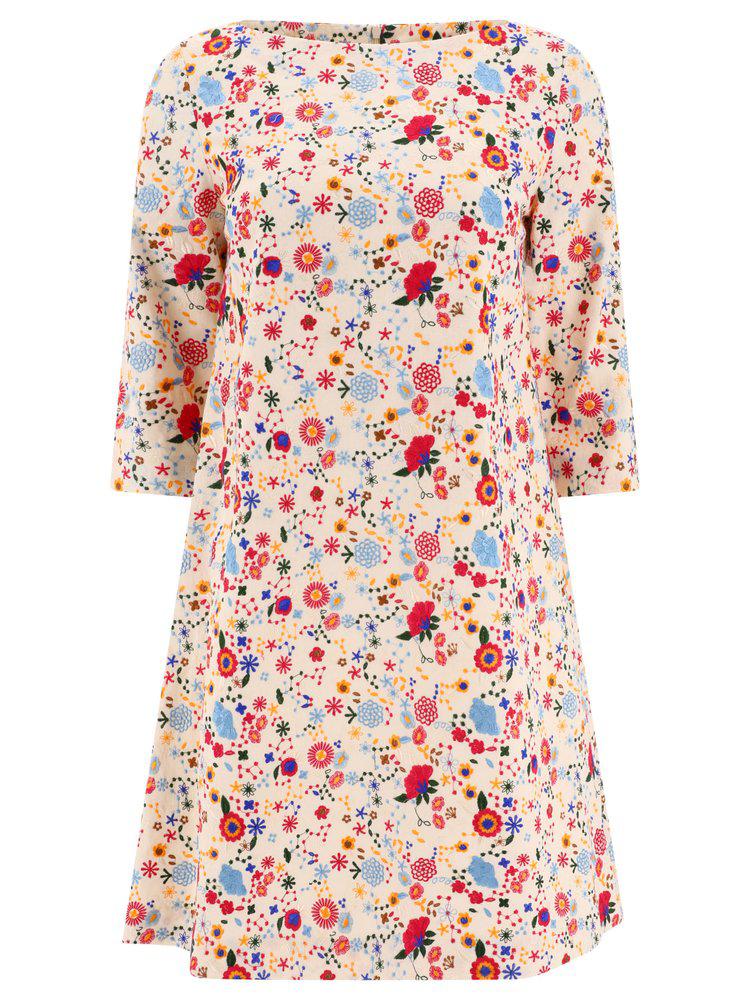 INES DE LA FRESSANGE Ines De La Fressange Floral A-Line Dress