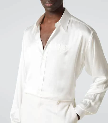 Dolce 
Gabbana Silk satin tuxedo shirt 5