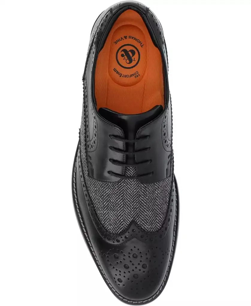 Thomas & Vine Men's Filmore Tru Comfort Foam Wingtip Dress Shoes 4