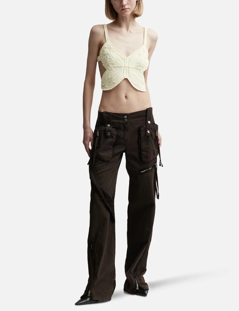 Blumarine Cropped Top with Embroidery Butterfly 4