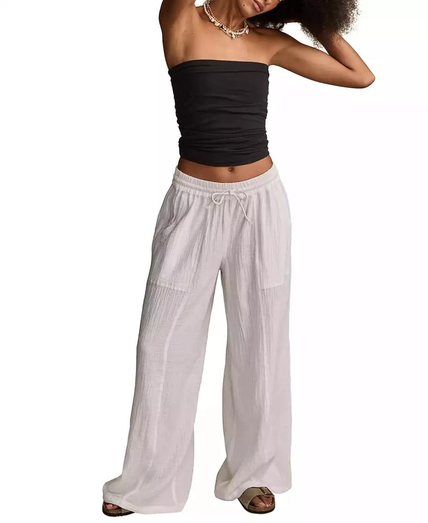 Lucky Brand Women
s Cotton Gauze Drawstring Pants 2