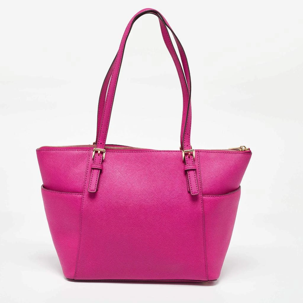 Michael Kors MICHAEL Michael Kors Fuchsia Leather Jet Set Top Zip Tote 4