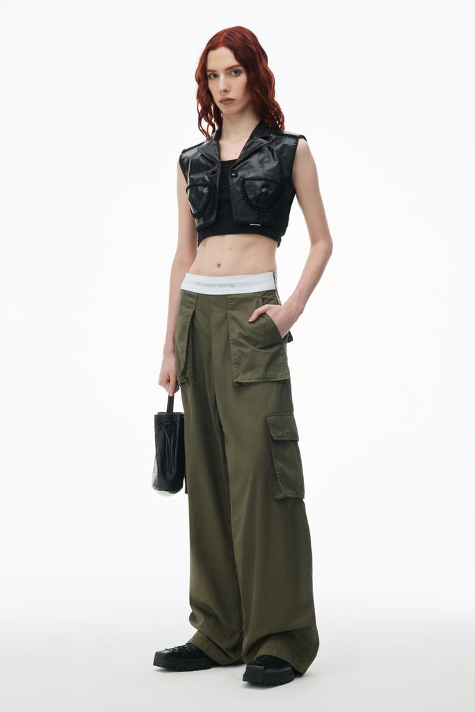 Alexander Wang mid-rise cargo rave pants in cotton twill