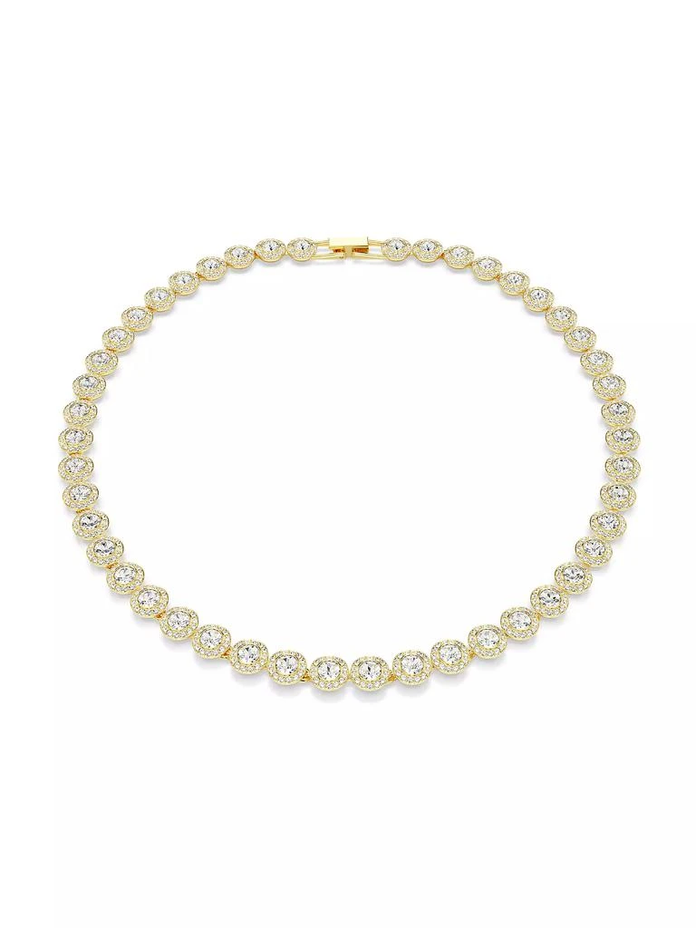 Swarovski Una Angelic Goldtone & Swarovski Crystal Halo Tennis Necklace 1