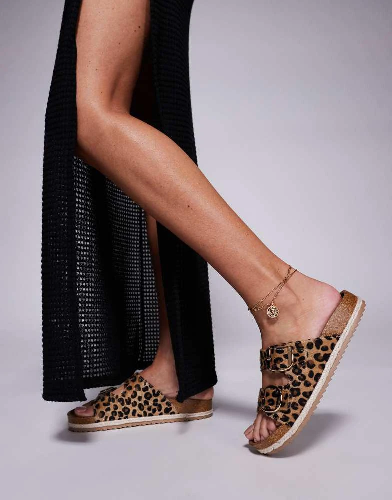 South Beach South Beach double buckle espadrille sandals in