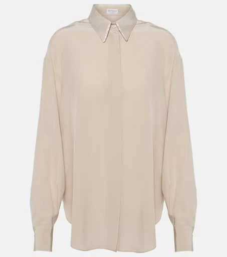 Brunello Cucinelli Embellished silk shirt 1