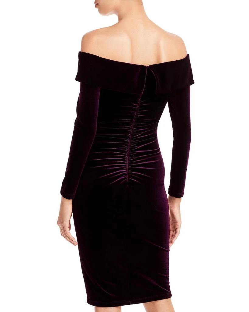 AQUA Off The Shoulder Velvet Dress - Exclusive 3
