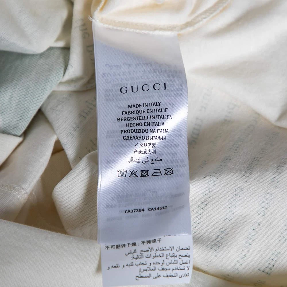 Gucci Gucci Cream Cotton Manifesto Mask Printed Crew Neck T-Shirt XS 6