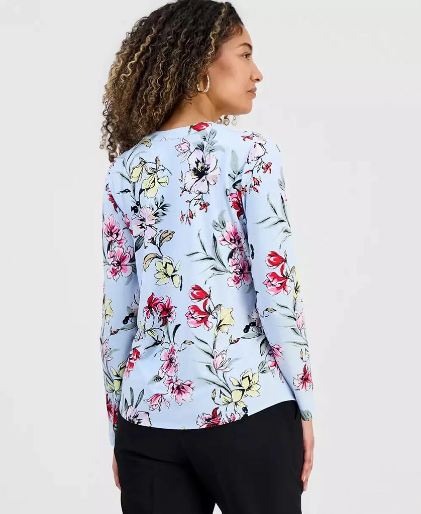 INC International Petite Floral-Print Henley Top, Macy
s Exclusive 2