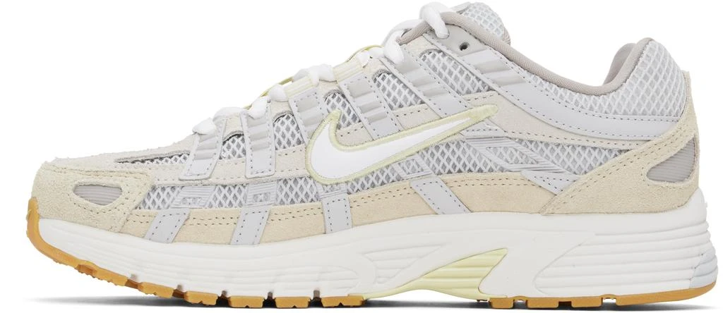 NIKE White & Gray P-6000 Sneakers 3