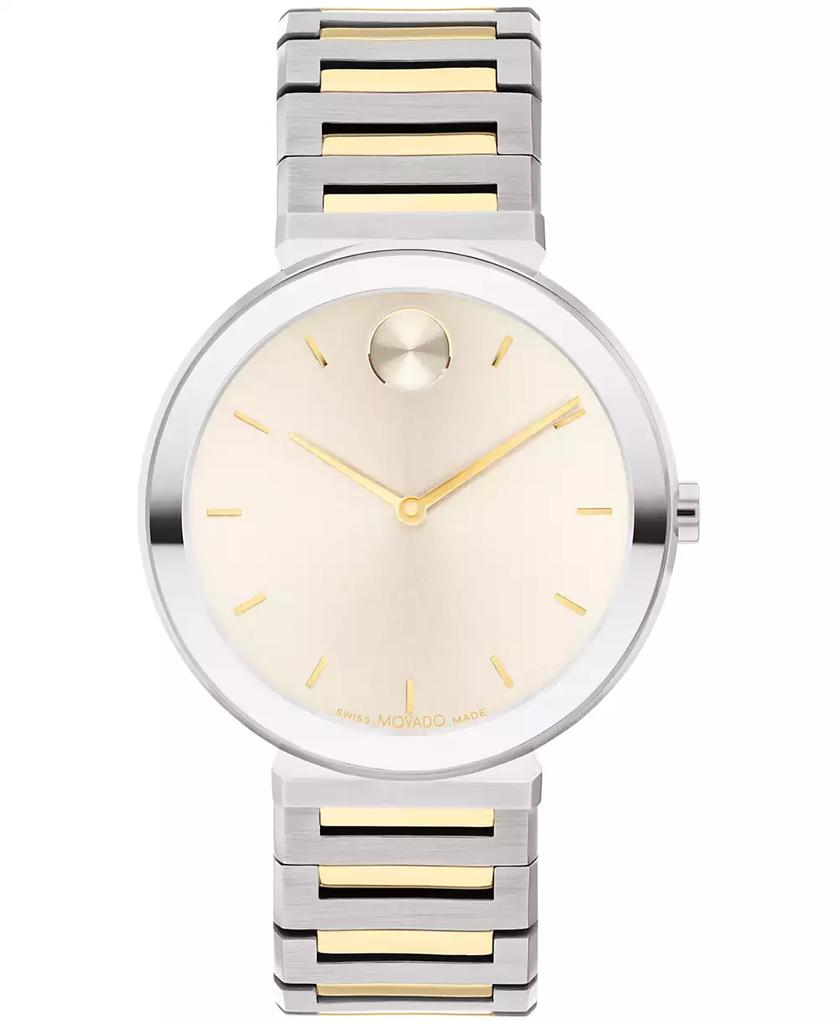 Movado Women's Bold Horizon Swiss Quartz Two Tone Stainless Steel Watch 34mm