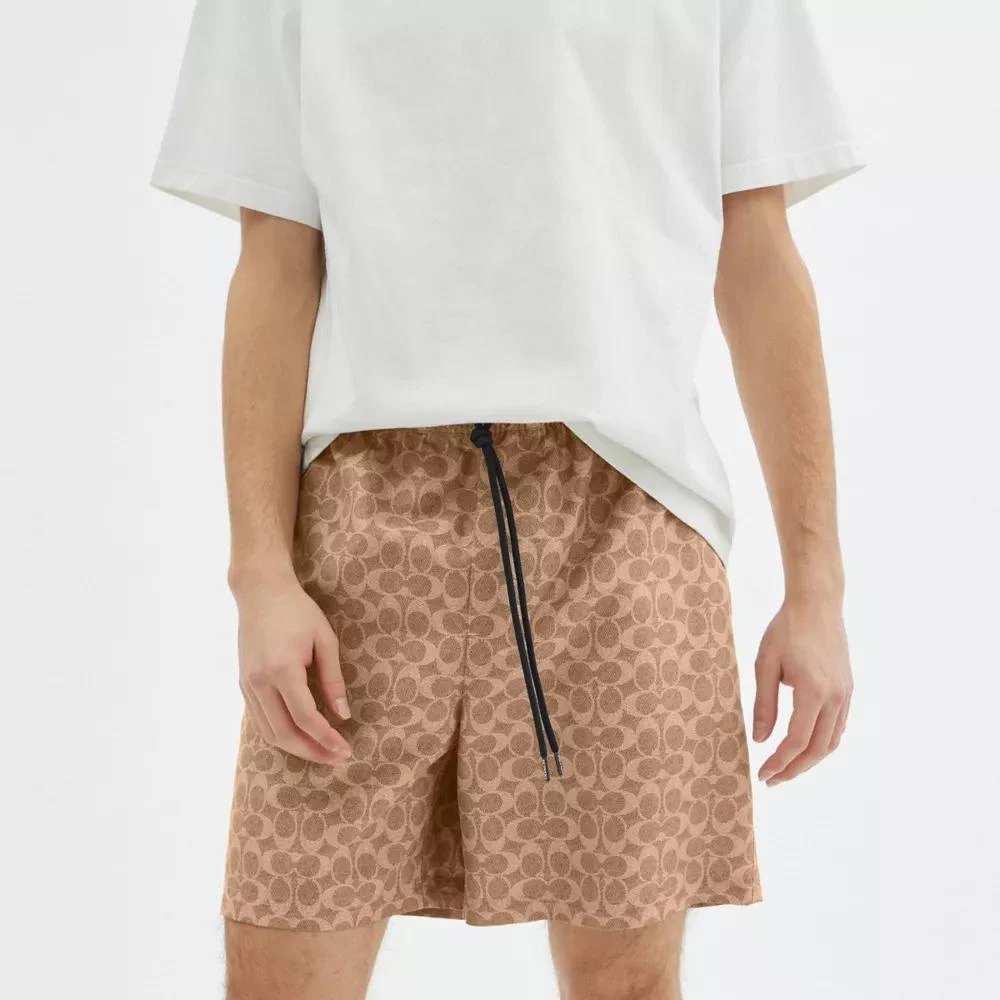 Coach Signature Swim Trunks In Recycled Polyester 4