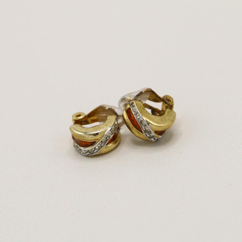 Orelia Vintage Vintage Stone & Crystal Huggie Clip On Earrings