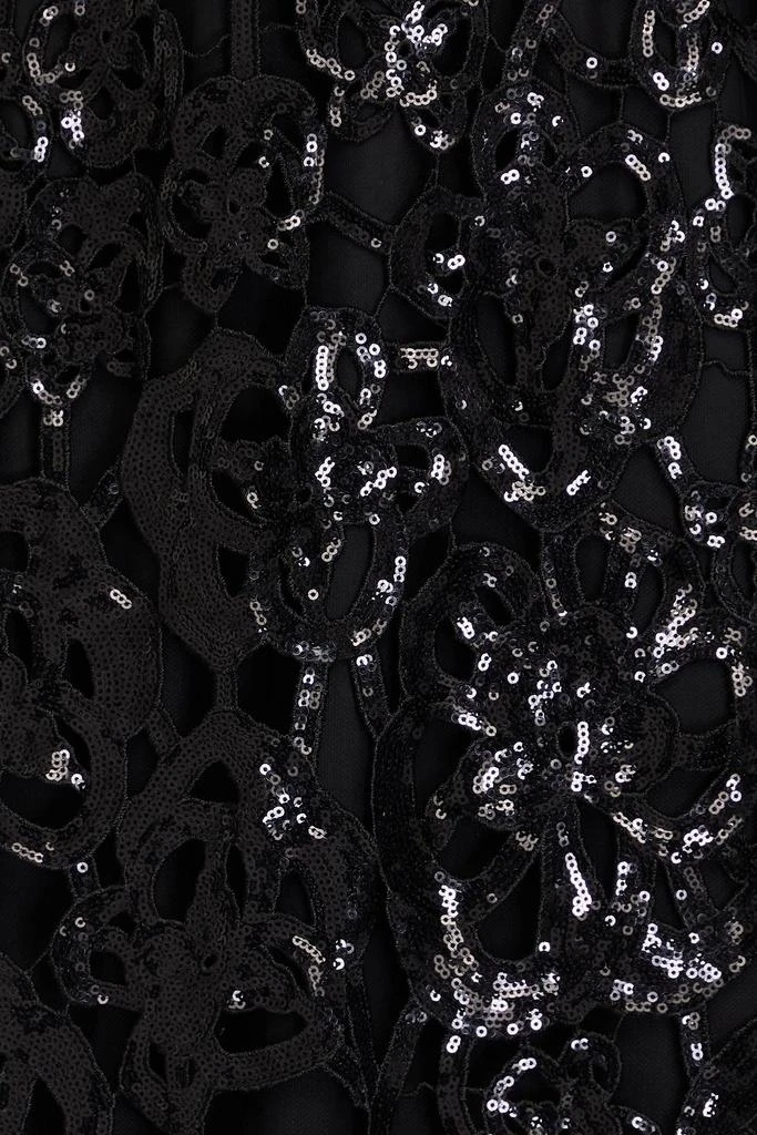 MARCHESA Sequined guipure lace midi dress 4