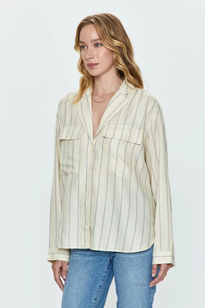 Pistola Denim Irene Shirt - Tan Wide Stripe 3